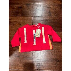 NWT‼️ Zara Baby Girl Red Long Sleeve Top 9/12 Months